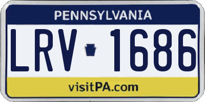 PA license plate LRV1686