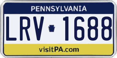 PA license plate LRV1688