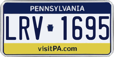 PA license plate LRV1695
