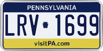 PA license plate LRV1699