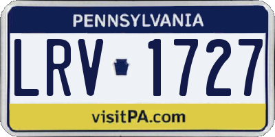 PA license plate LRV1727