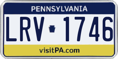 PA license plate LRV1746