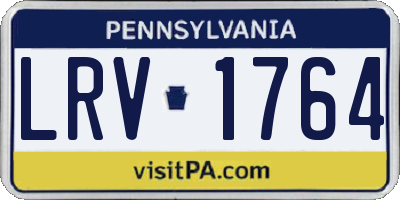 PA license plate LRV1764