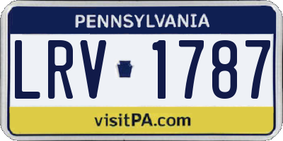 PA license plate LRV1787
