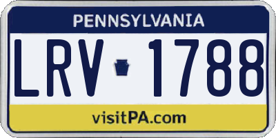 PA license plate LRV1788