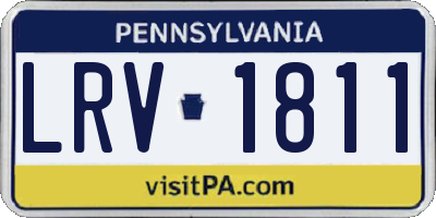 PA license plate LRV1811