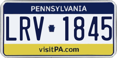 PA license plate LRV1845