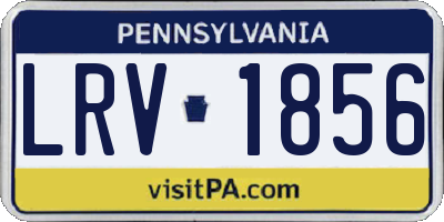 PA license plate LRV1856