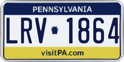 PA license plate LRV1864