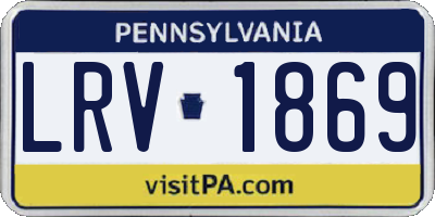 PA license plate LRV1869