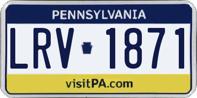 PA license plate LRV1871