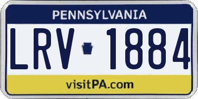 PA license plate LRV1884