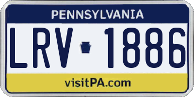 PA license plate LRV1886