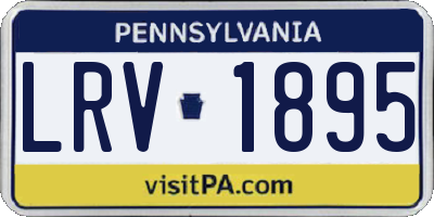 PA license plate LRV1895