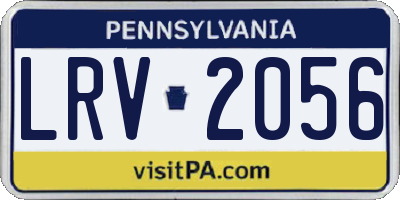 PA license plate LRV2056