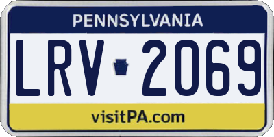 PA license plate LRV2069