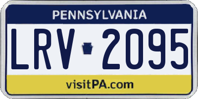PA license plate LRV2095