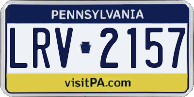 PA license plate LRV2157