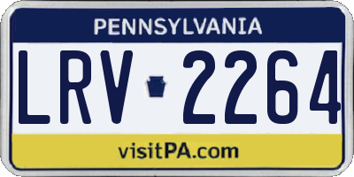 PA license plate LRV2264
