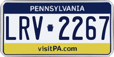 PA license plate LRV2267