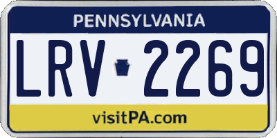 PA license plate LRV2269