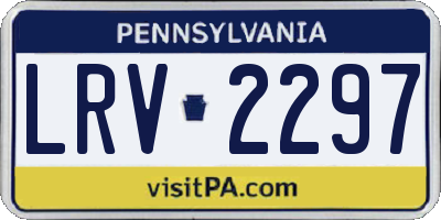 PA license plate LRV2297