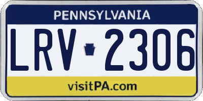 PA license plate LRV2306