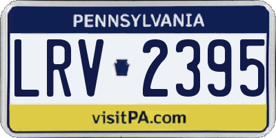 PA license plate LRV2395