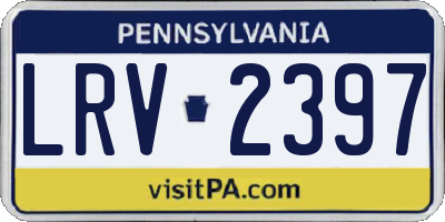 PA license plate LRV2397