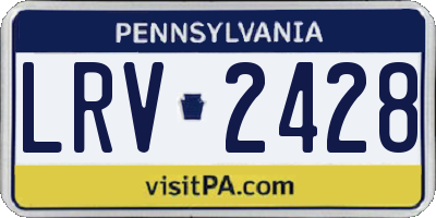 PA license plate LRV2428