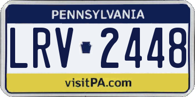 PA license plate LRV2448