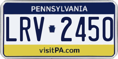 PA license plate LRV2450
