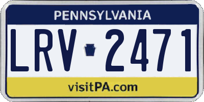 PA license plate LRV2471
