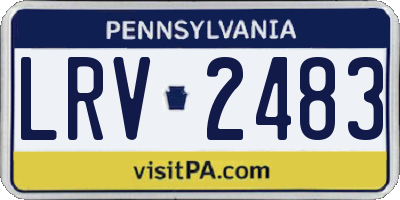 PA license plate LRV2483