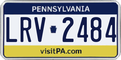 PA license plate LRV2484