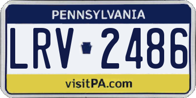 PA license plate LRV2486
