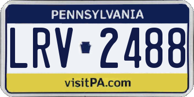 PA license plate LRV2488