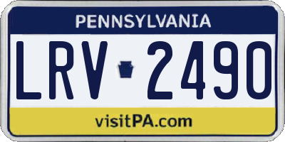 PA license plate LRV2490