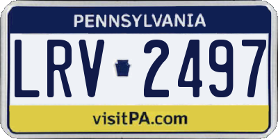 PA license plate LRV2497