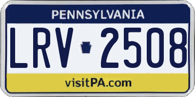 PA license plate LRV2508