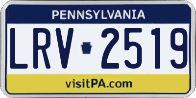 PA license plate LRV2519