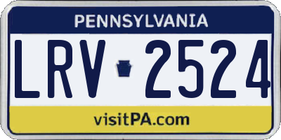 PA license plate LRV2524