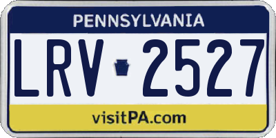 PA license plate LRV2527