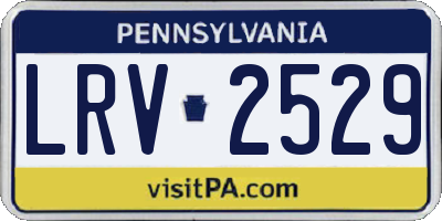 PA license plate LRV2529