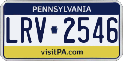 PA license plate LRV2546