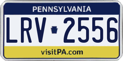 PA license plate LRV2556