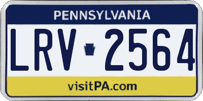 PA license plate LRV2564