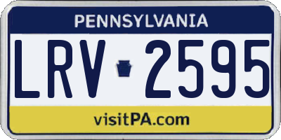 PA license plate LRV2595