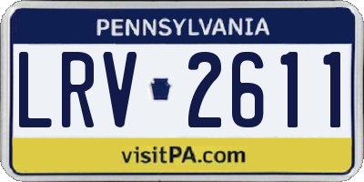 PA license plate LRV2611