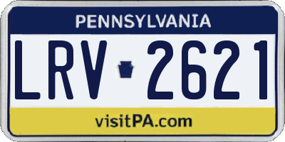 PA license plate LRV2621